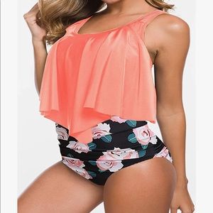 2 piece floral bottoms swimsuit